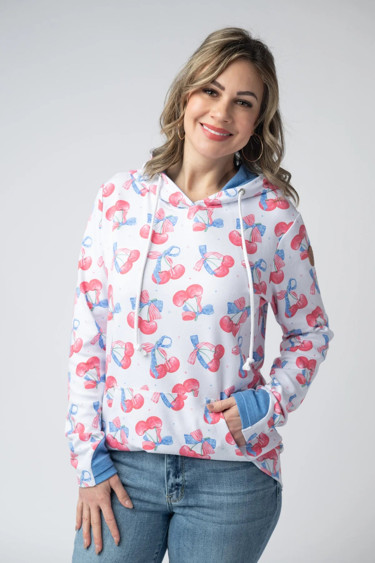 The Hailey Hoodie - Cherry