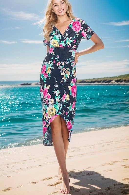 The Monica Dress- Navy