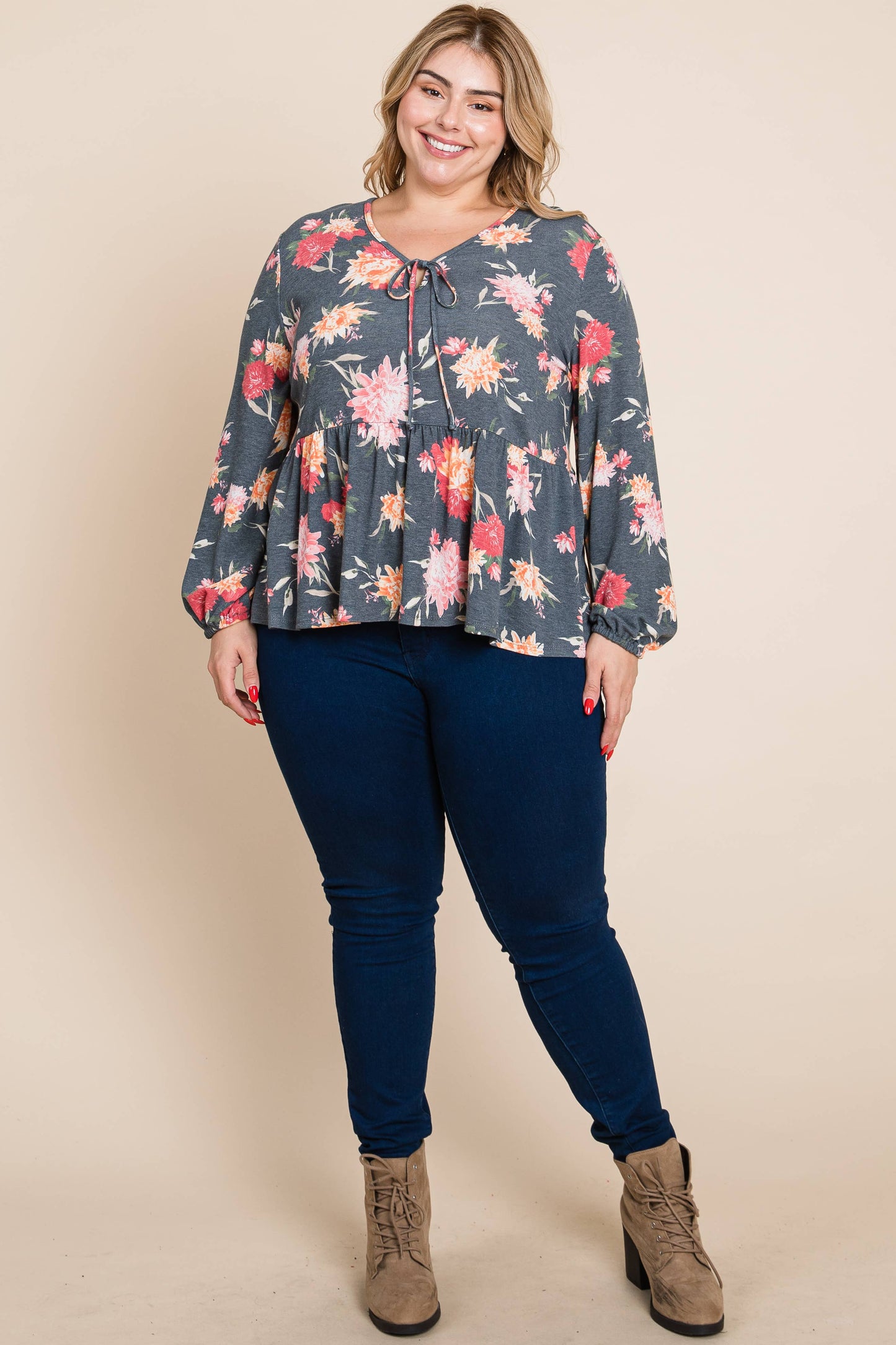 The Rachel Top- Charcoal