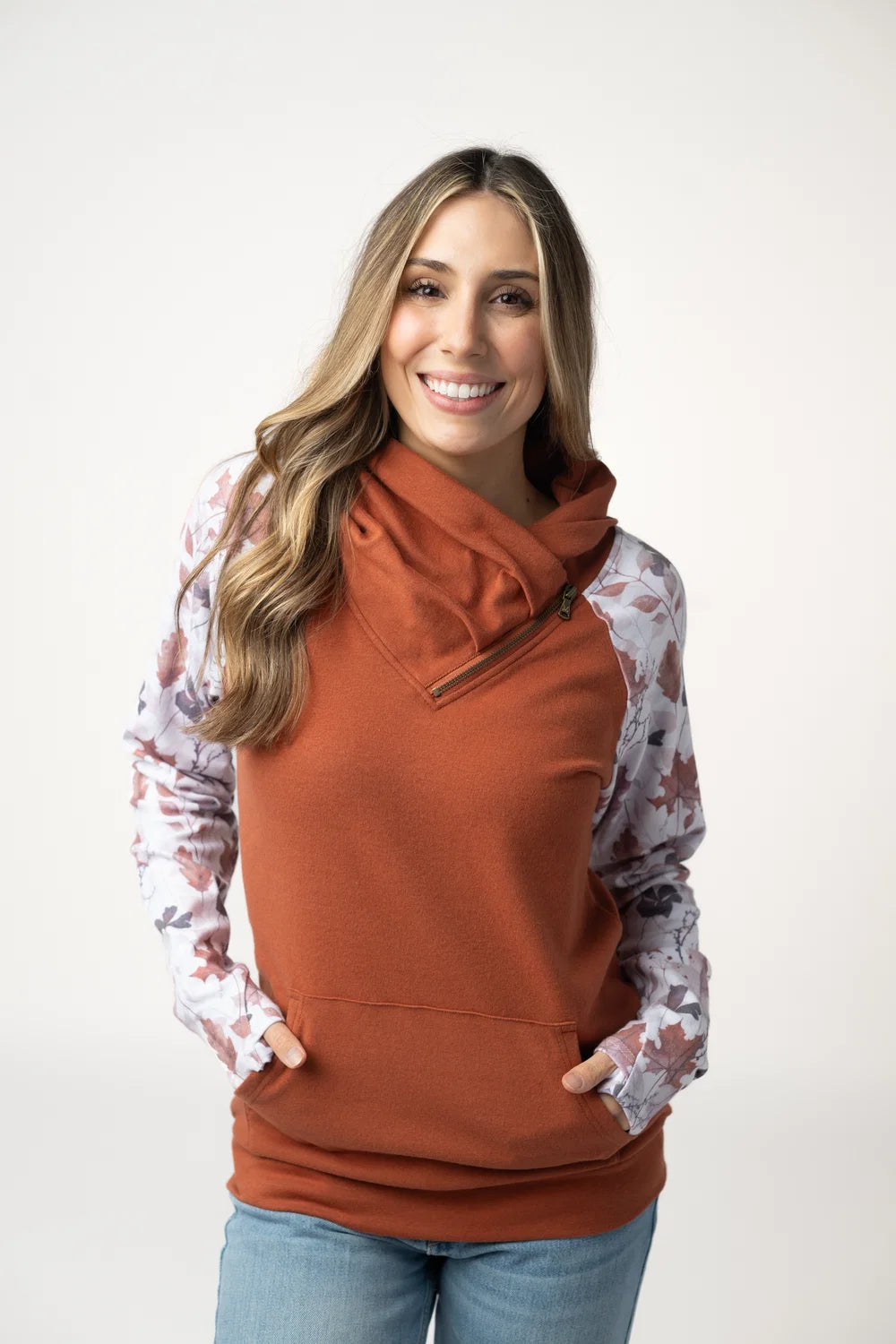 The Zoey Zip Cowl- Maple