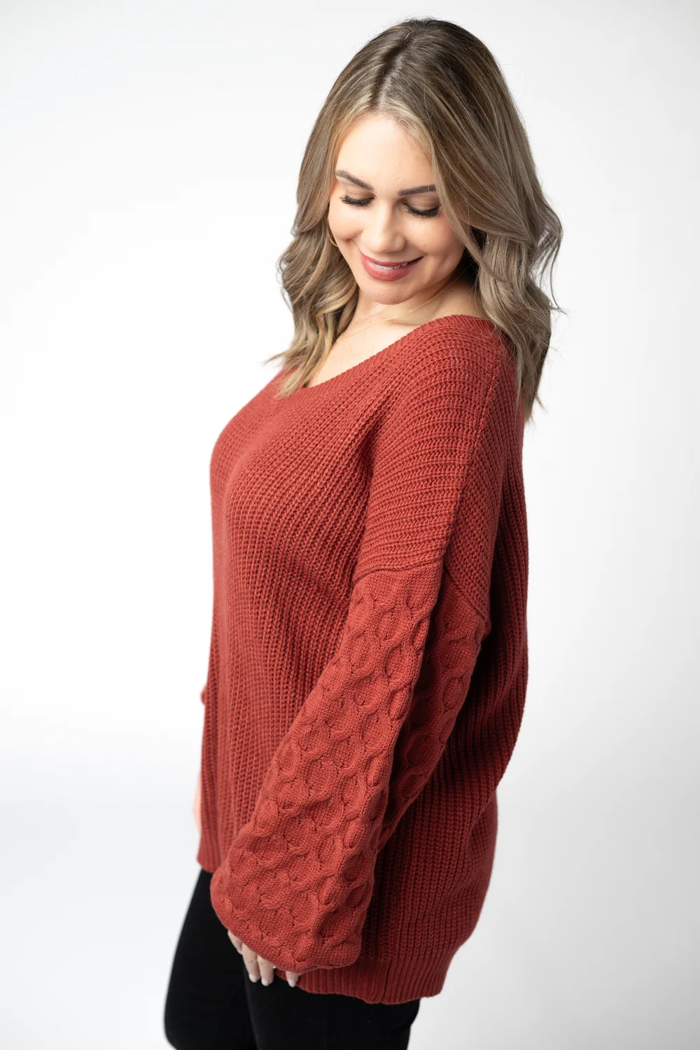The Talina Sweater -Brick