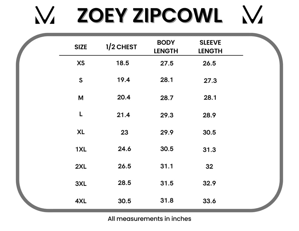 The Zoey Zip Cowl- olive