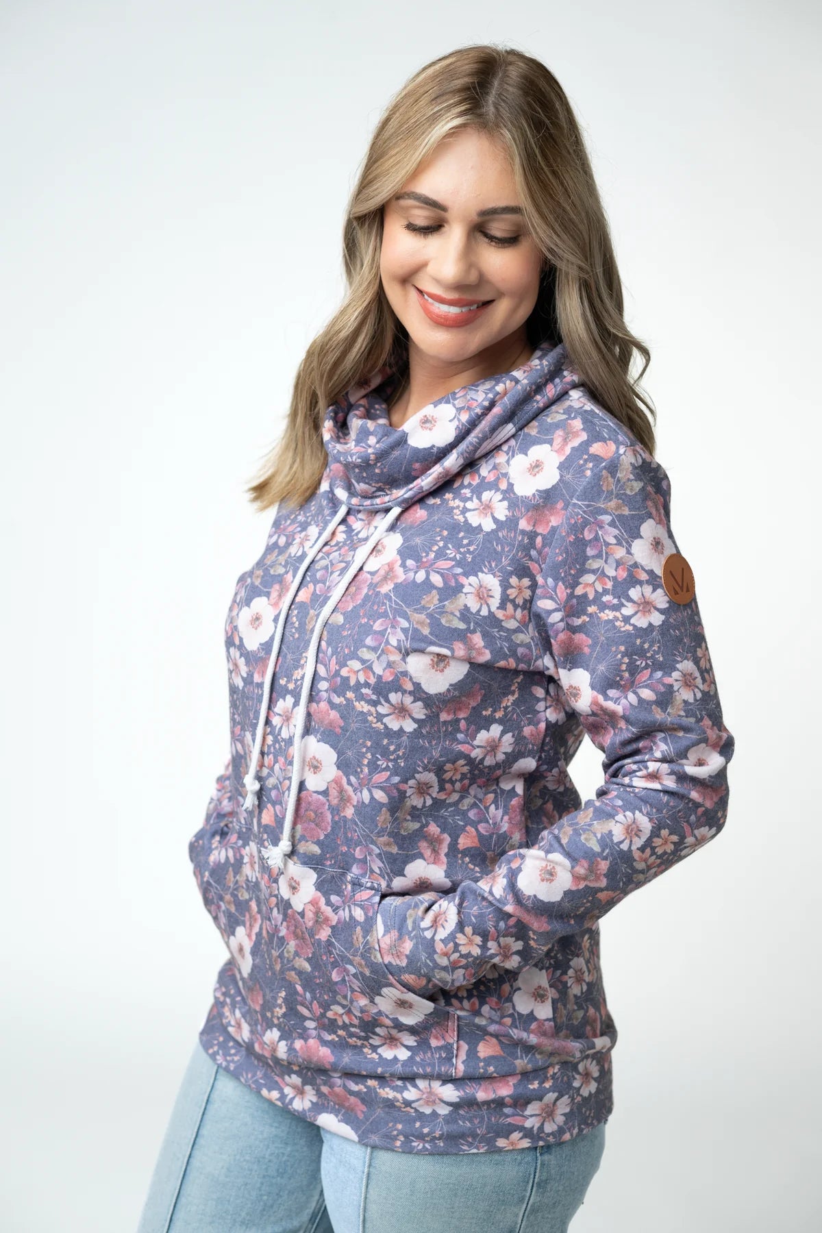 The Becca Funnel Neck Sweatshirt - Floral