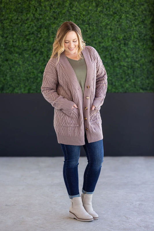 The Brooks Cardigan- Mocha