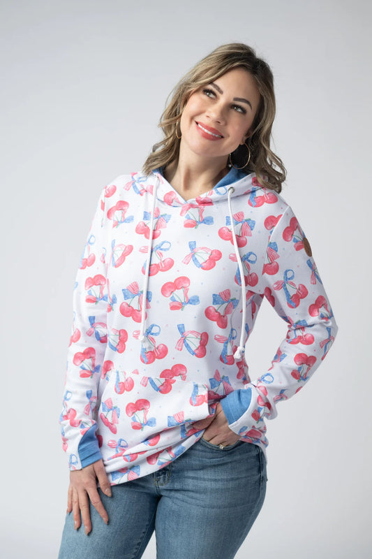 The Hailey Hoodie - Cherry