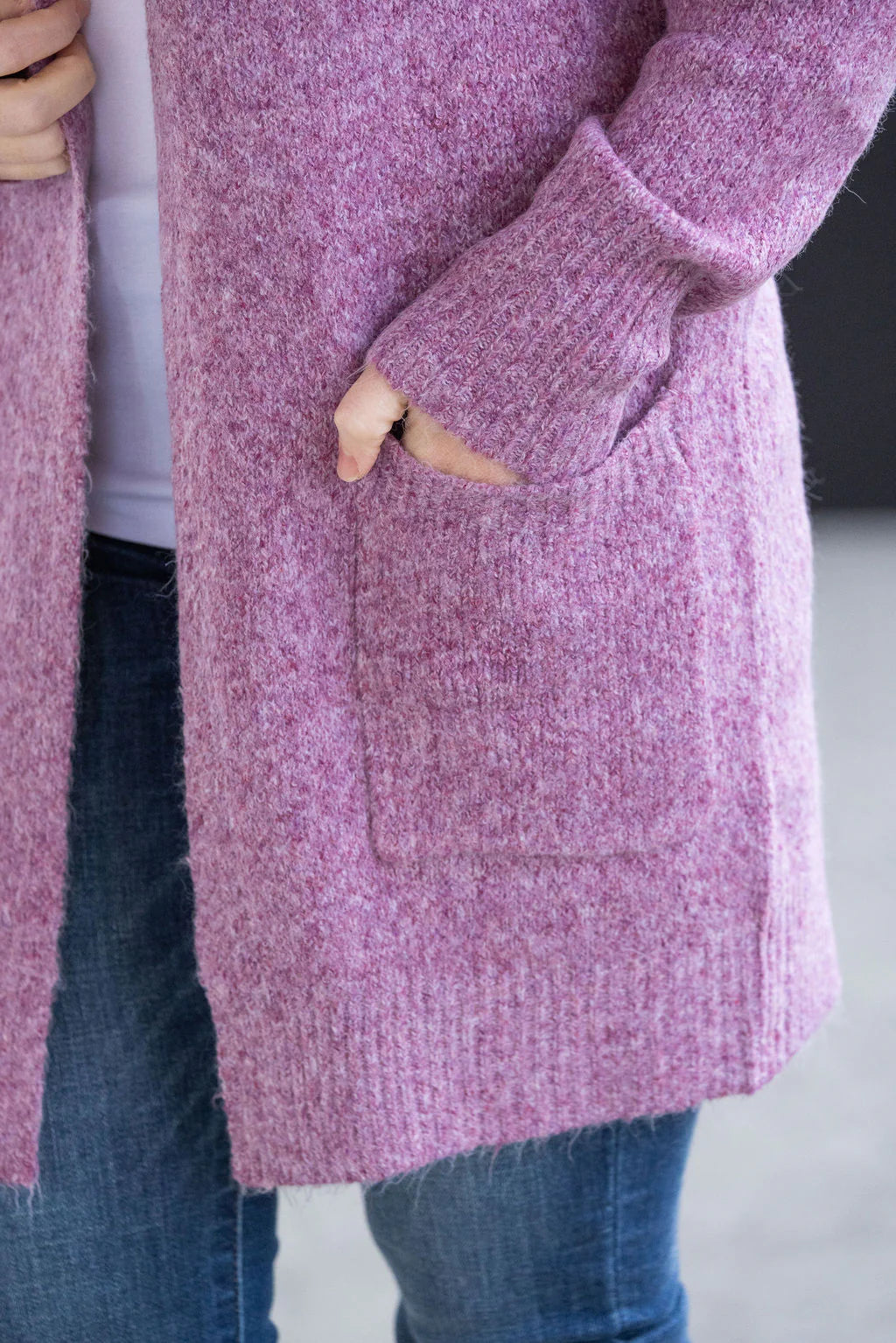 The Madison Cardigan- Frosted Berry