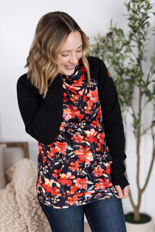 Zoey Zipcowl- Floral
