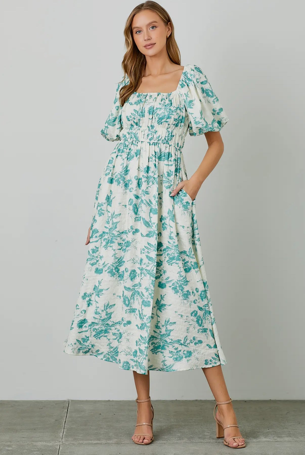 The Sophia Dress- Teal