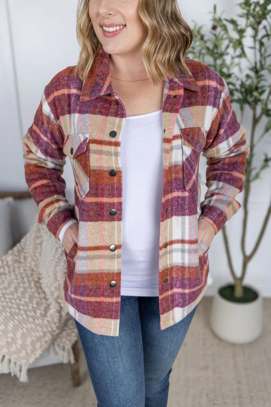 The Norah Shacket- Sunset Plaid