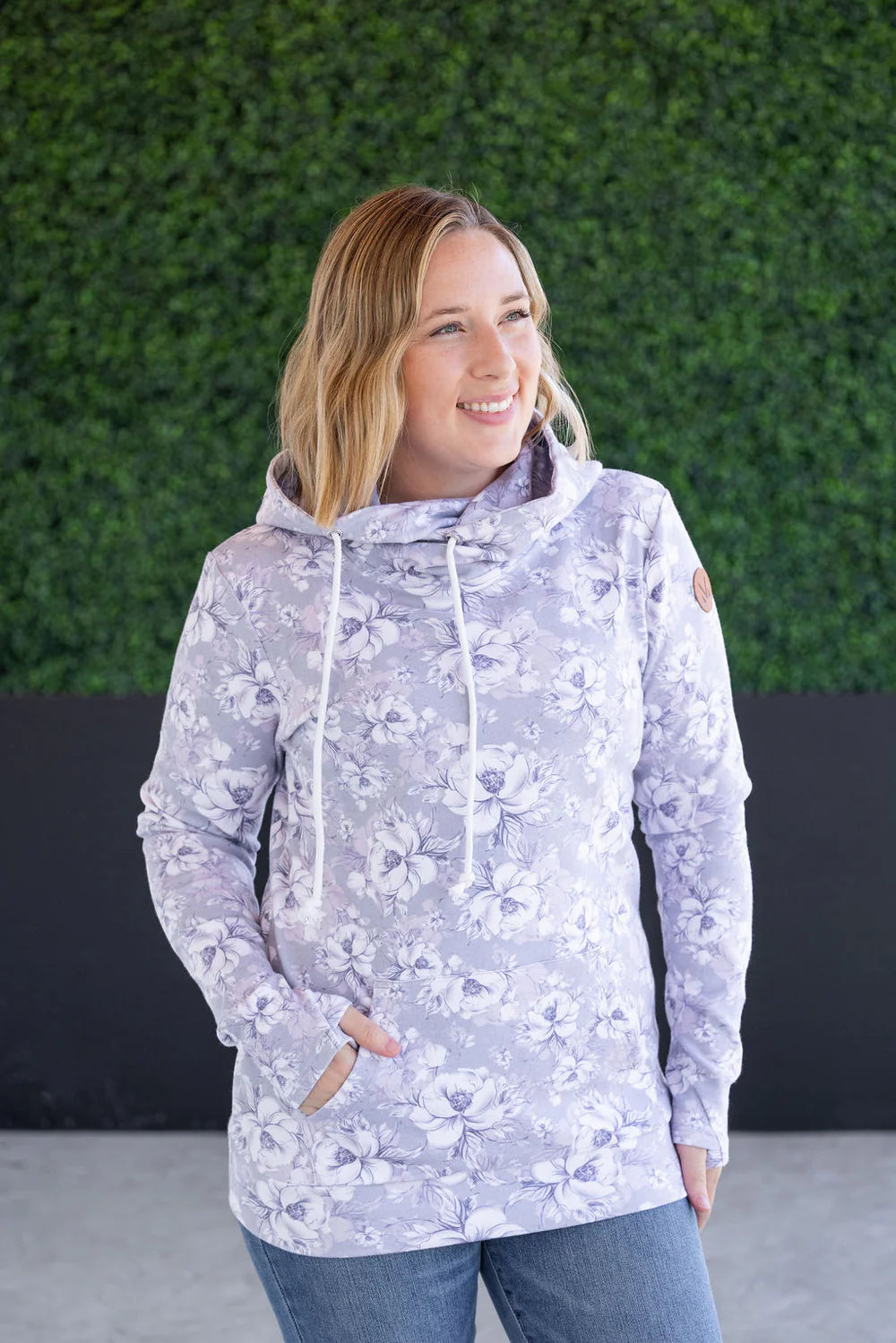 Ashley Hoodie Ribbons -Vintage Grey Floral