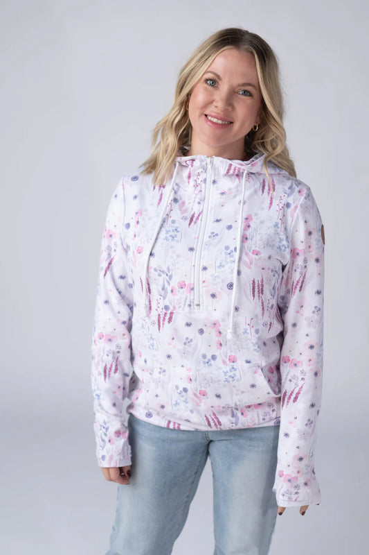 The Lily Half-zip - Floral
