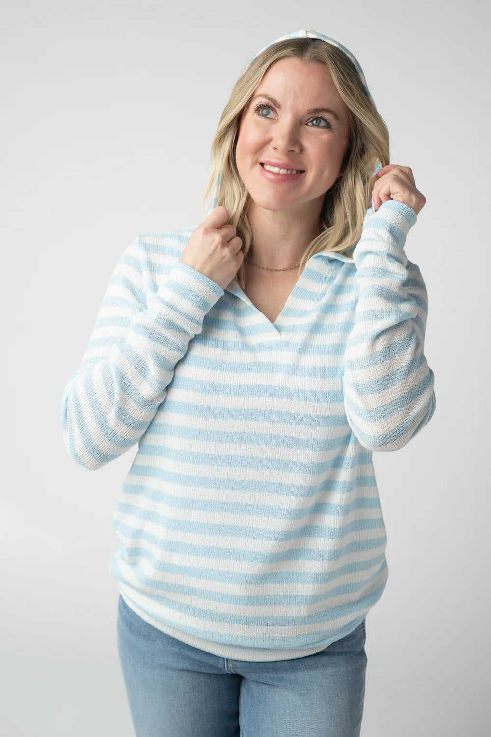 The Amelia Hoodie - Striped