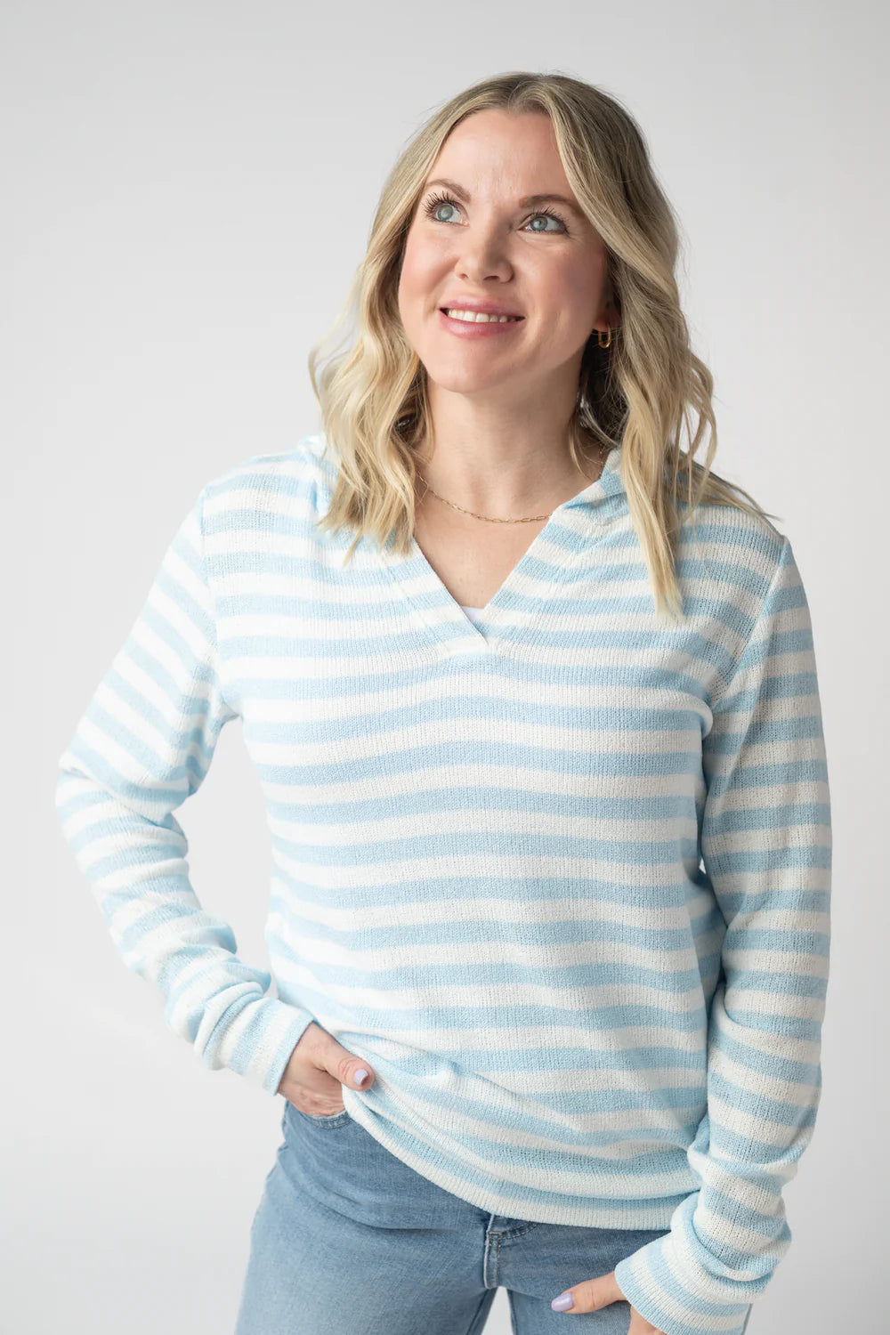 The Amelia Hoodie - Striped