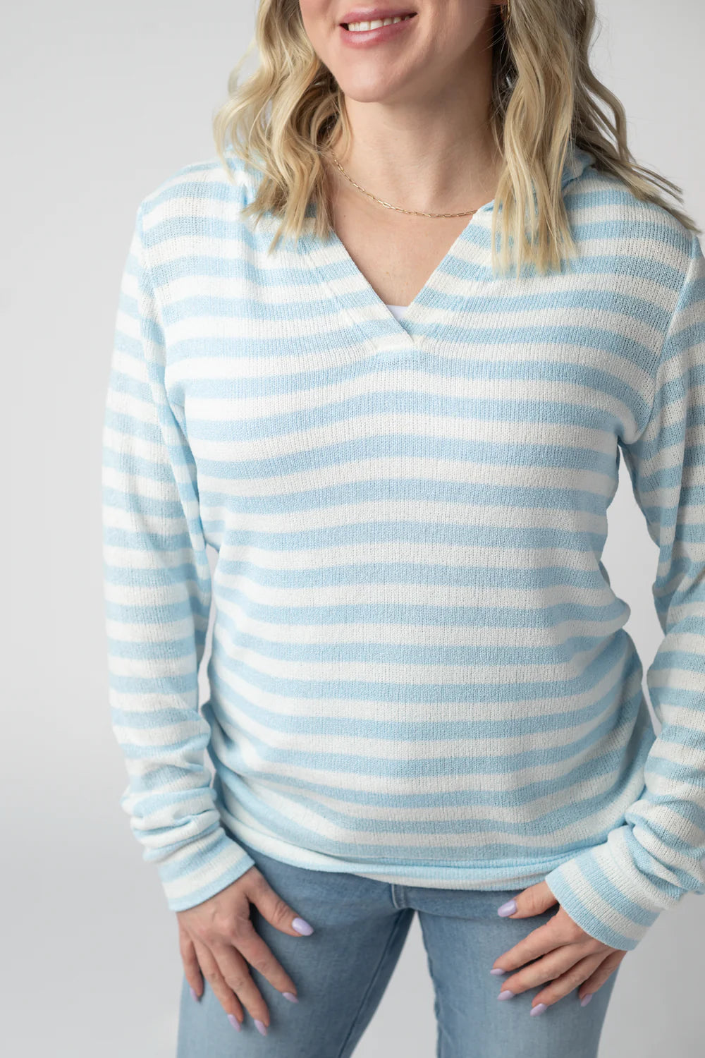 The Amelia Hoodie - Striped