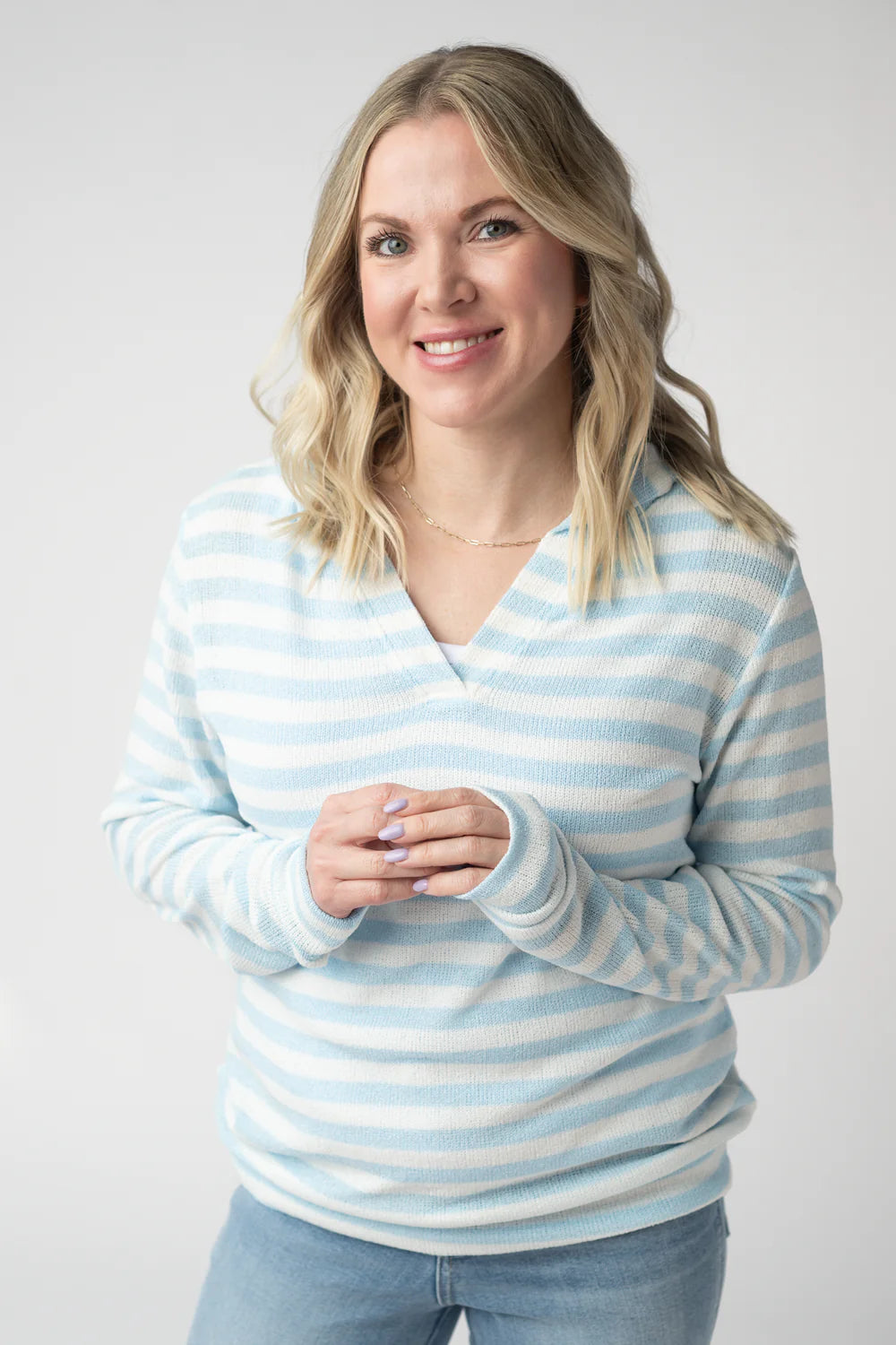 The Amelia Hoodie - Striped
