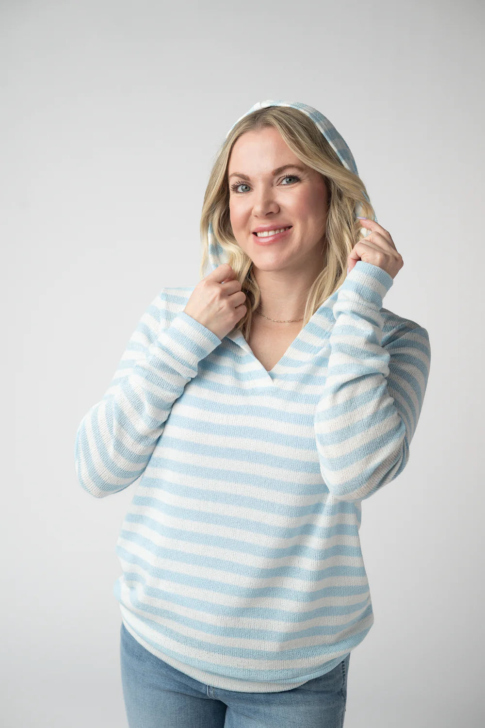 The Amelia Hoodie - Striped