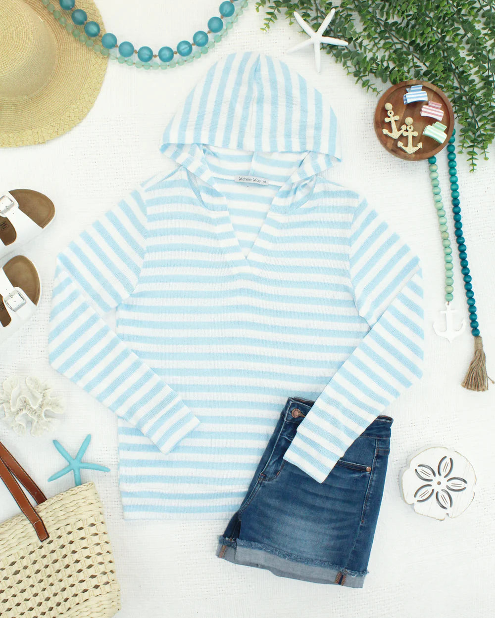 The Amelia Hoodie - Striped
