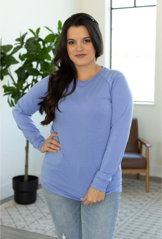 Kayla Lightweight Pullover -Periwinkle