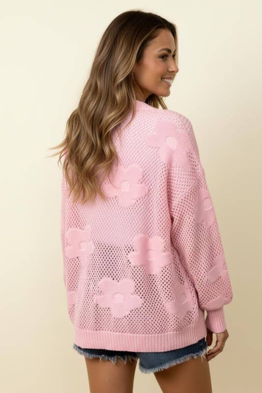 The Chrissy Cardigan: Light Pink