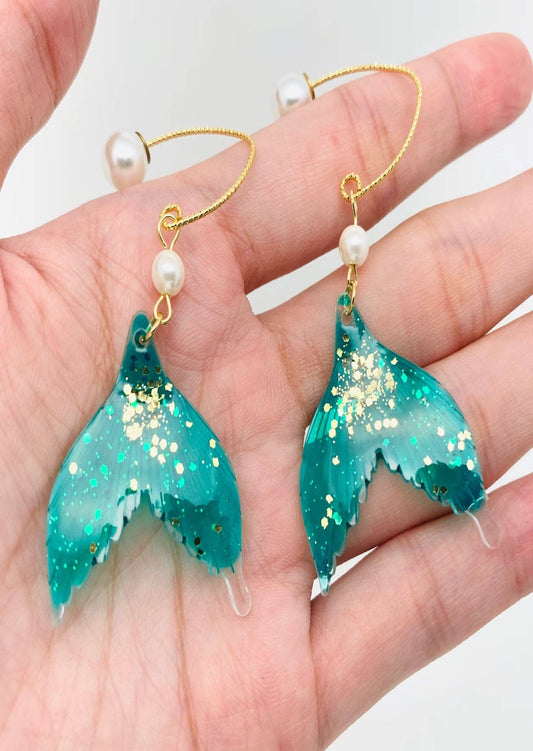 Mermaid Fishtail Dangle Earrings